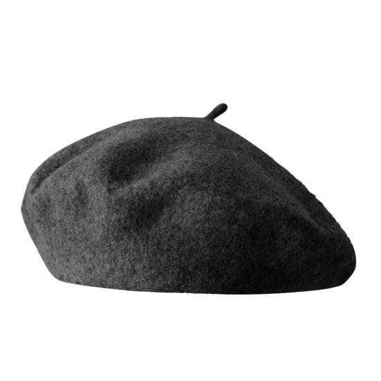 Women Beret Vintage Solid Color Painter Hat Wool Blend French Style Artist Cap Lightweight Headwear for Party Outdoor