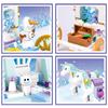 Creative Luxury Ice Castles Playground House Movies Winter Snow Horse Figures Building Blocks Set Toy For Girls Diy Gift