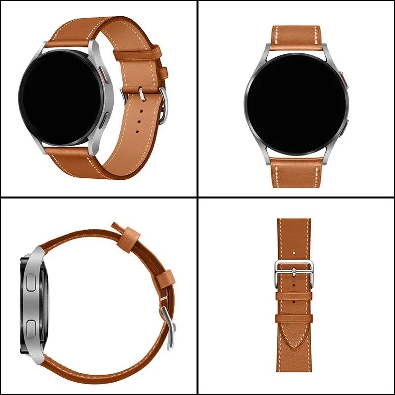 20mm 22mm Band For Samsung Galaxy Watch 6/4 Classic 5 pro/Active 2 44mm 40mm Sport Leather Bracelet Huawei GT 4-3-Pro-2-2e Strap