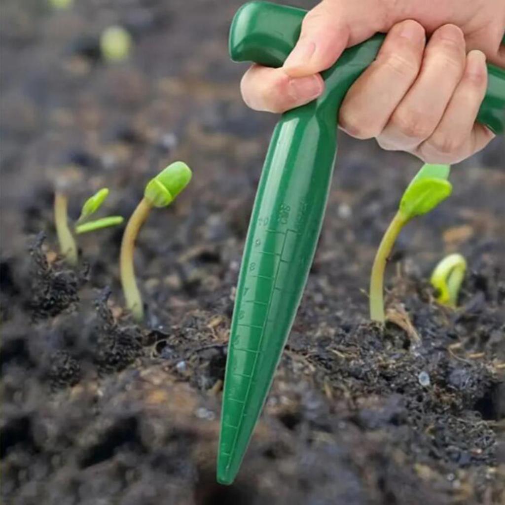 Manual Seedling Transplanting Tool Adjustable Hole Puncher with Scale Convenient Simple Home Garden Planting Sowing Machine Seed Disseminators