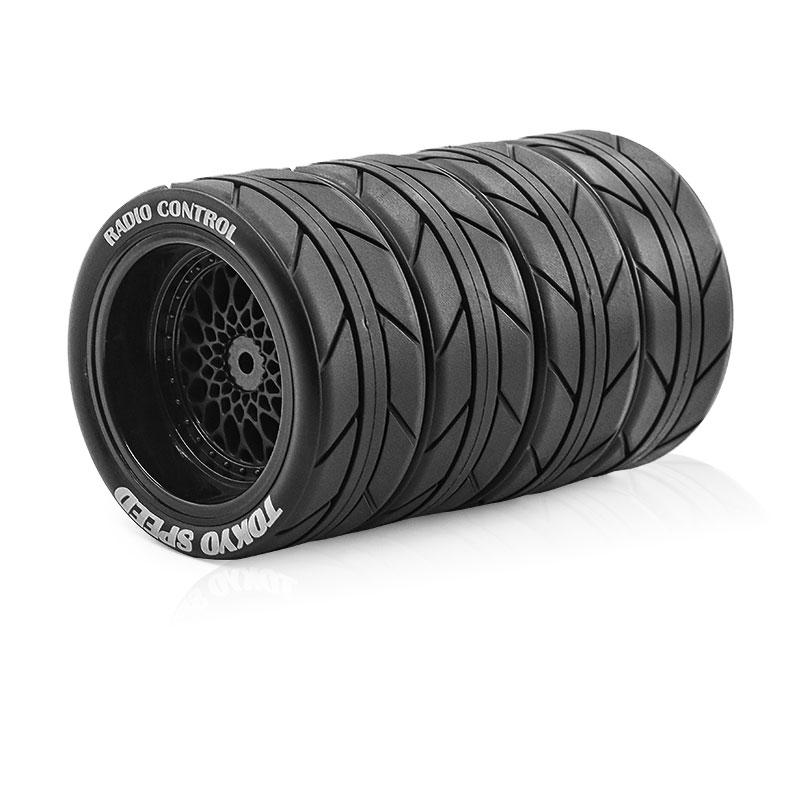 4 pcs 65mm RC rally racing tires drift tires FW06 Tamiya TT01 TT02 XV01 1/10 RC racing upgrade parts wheel hub tires