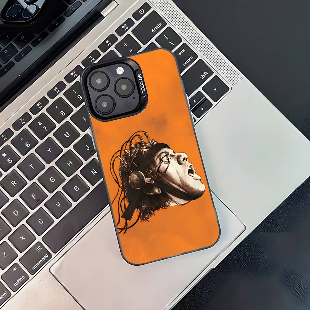 Чехол для телефона C-Clockwork O-Orange для iPhone 17,16,15,14,13,12,11,Pro,XS,Max,Plus,Mini,SE4,E Черный Матовый Ударопрочный Чехол
