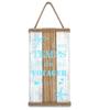 [R3876] - 'Marine World' Wooden Panel, Blue Beige (It's Time To Travel) - 30x16cm