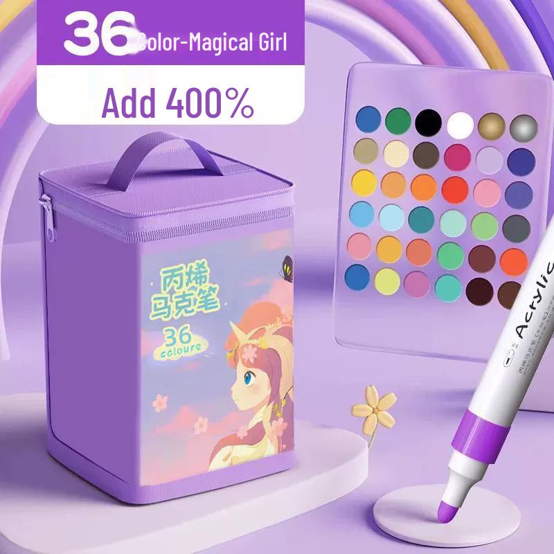 Акриловый маркер - Смываемый, Не растекающийся, Быстросохнущий, Наслаиваемый, Водостойкий маркер для искусства и школы.