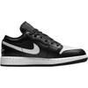Air Jordan 1 synthetic leather GS low-top sneakers black/peak white unisex 553560-043