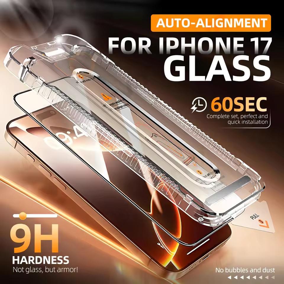 New AR Screen Protector Suit for iPhone 17 Pro Max 17Pro Air Anti-Reflective Tempered Glass with Dust Free Easy Installation Kit