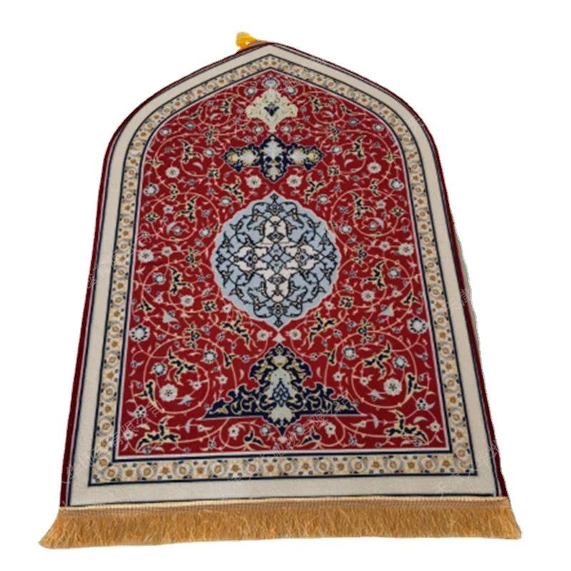 Portable Printed Flannel Rug for Prayers - Thickened Sponge Prayer Carpet