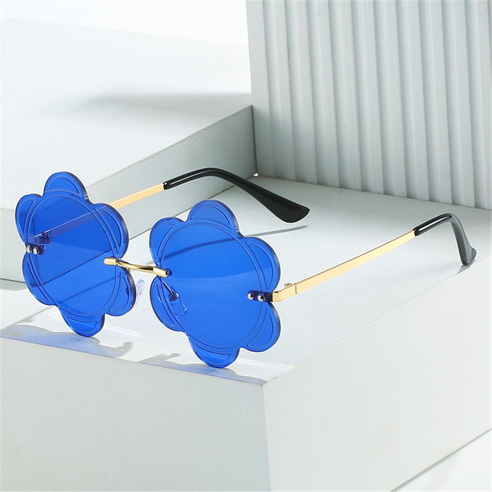 Party Favor Rimless Snowflakes Shades Photo Glasses Fashion Sun Glasses Flower Lens Sunglasses