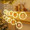 2025 Новый Рождественский Декор Светодиодная Гирлянда Кольцо Шнур Шторка Гирлянда Подвесной Атмосферный Светильник Комната Двор Декор Ленточный Светильник