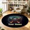 Round Rug Custom NameIron Maiden Pattern Non Slip Carpet Home Floor Decor