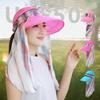 Neck Protection Sun Cap With Shawl Fisherman's Hat Portable Beach Cap  Women