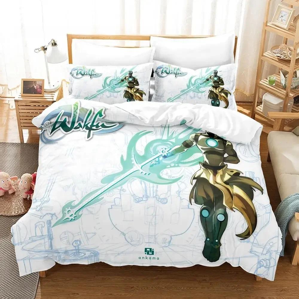 SkinFriendly Elegant Single Twin Full Queen King New Wakfu Size Bed Adult Kid Bedroom Sets 3D Print Quilt