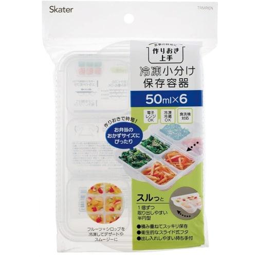 Skater Pre-prepared Frozen Storage Containers 6 Blocks 50mlx6 Made In Japan TRMR6N-A