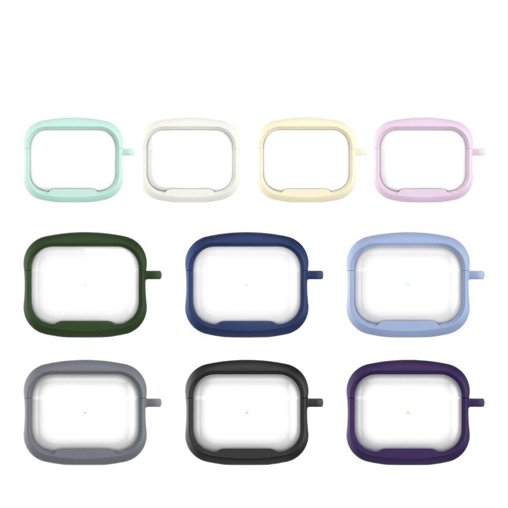 2-в-1, однотонная рамка, подходит для защитного чехла AirPods1/1-го поколения, беспроводных Bluetooth-наушников Apple Pro/1.