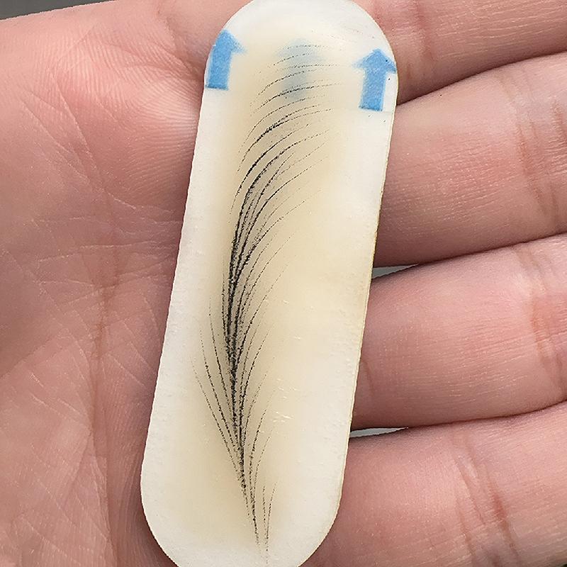 10 шт. татуировки настоящая операция переводная наклейка кожа печать микро брови линия практика перманентный новичок силиконовая татуировка обучение