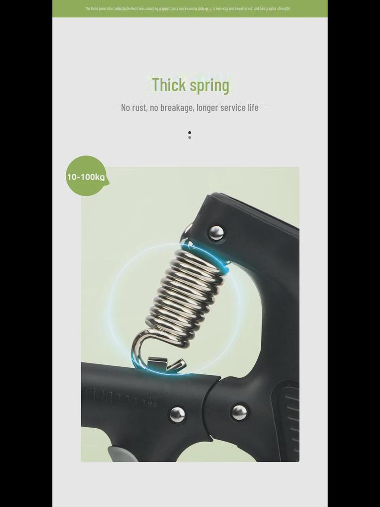 Силовой тренажер с регулируемым хватом: Электронный счетный ручной захват (10-100КГ) для тренировки мышц