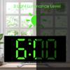 LED Screen Digital Alarm Clock Curved Dimmable Mirror Clock 7 Inch For Kids Bedroom