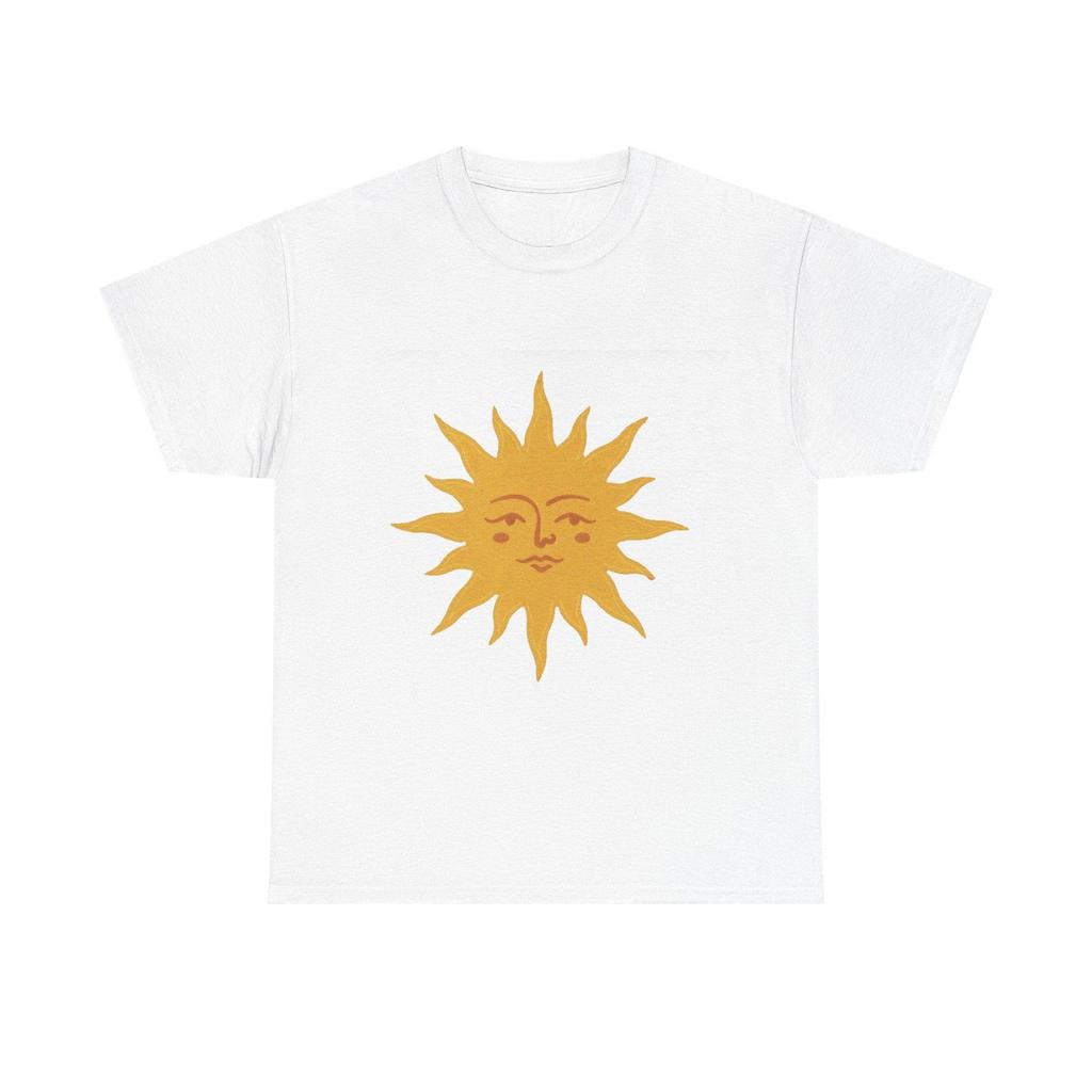 Retro Sun Face T-Shirt | Vintage Celestial Graphic Tee