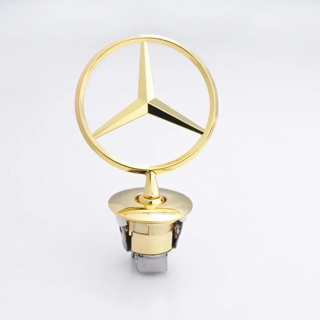 3D Car Front Bonnet Hood Emblem Round Zinc Alloy Badge For Mercedes Benz C E S Class W204 W205 W212 W213 W211 W220 W222 W223 ILNOP1