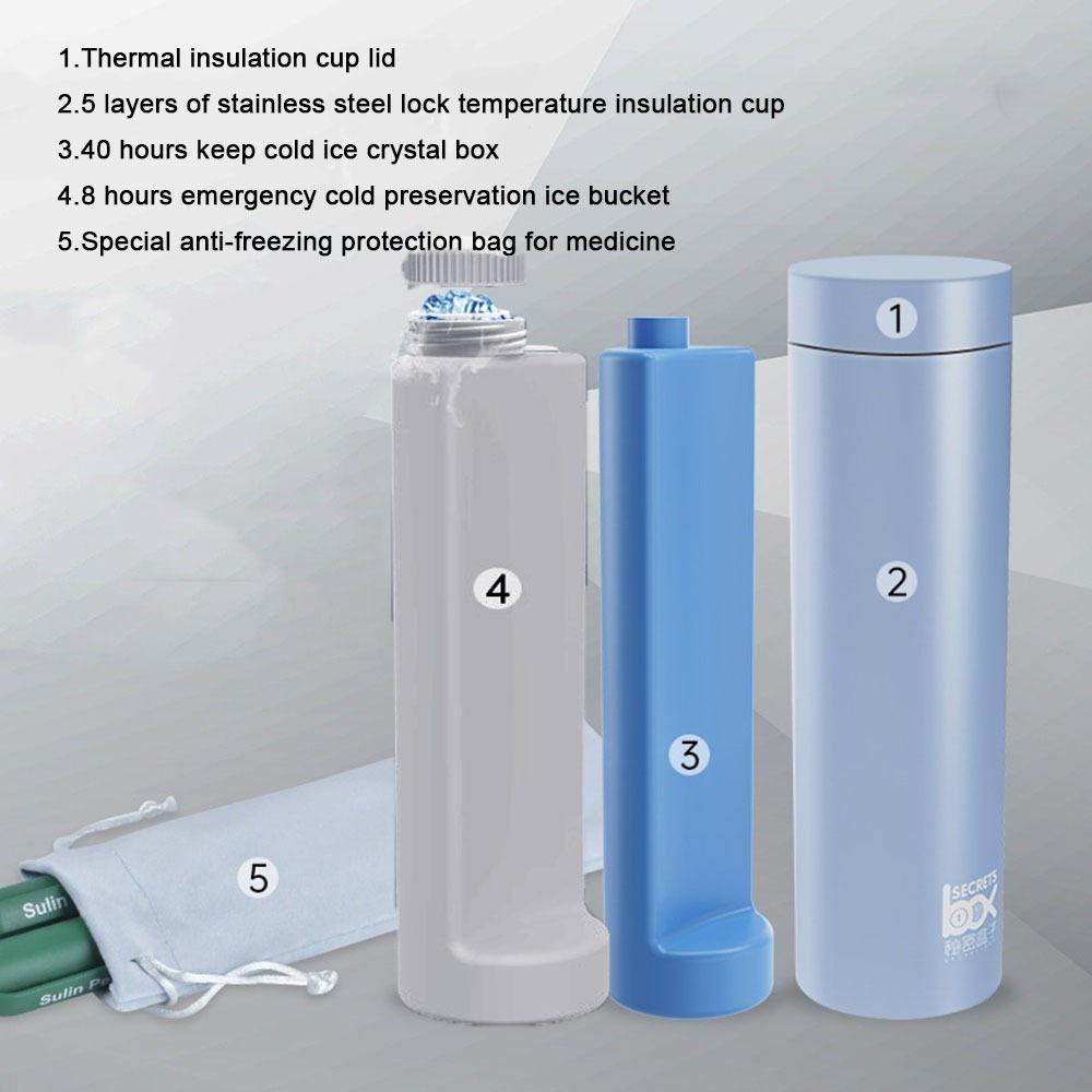 Ручная сумка-холодильник для инсулина, ЖК-цифровой дисплей, чашка для охлаждения лекарств, лето