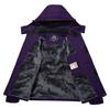 Winter Fleece Mountain Outdoor Windproof Soft Shell Snowboarding Purple JP 2XL [KEFITEVD] Women's Clothing, Lining, Parka, Military, Jacket, Jacket,