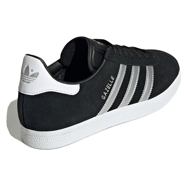 adidas Женские кроссовки Gazelle Black Silver Metallic Core-Black Cloud-White ID7007