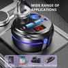 Auto Socket Lighter Adapter,Car Charger 2 USB QC and 2 Socket Cup Shape Auto Socket Lighter Splitter with LED Voltage Display Atmosphere Dual On/Off