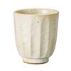 White Karatsu Teacup Teacup (carved) [7×8cm]