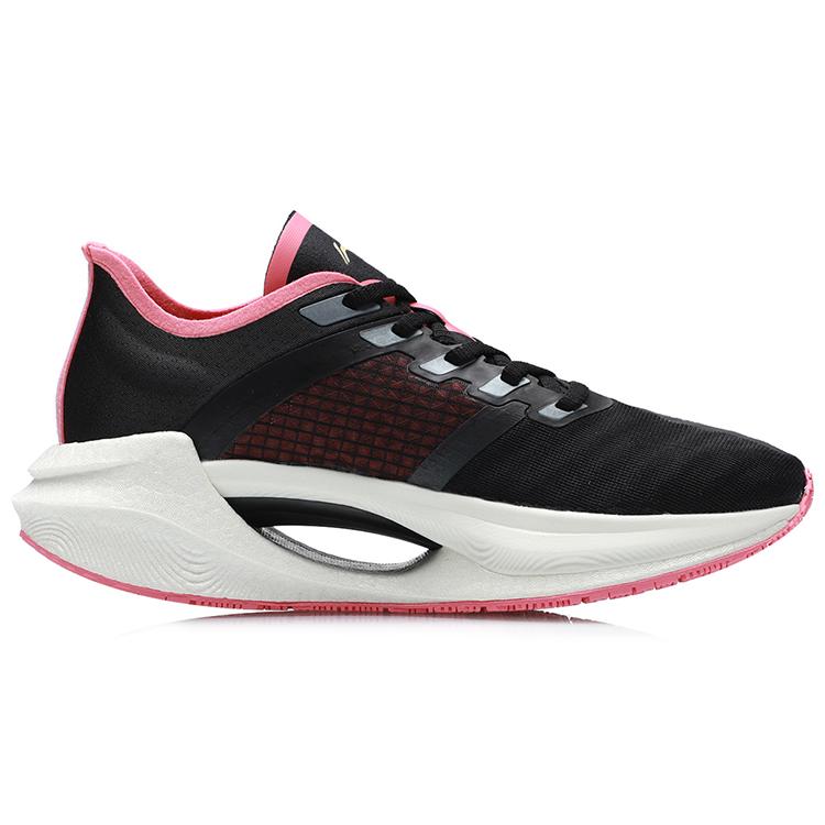 Li Ning Shadow Essential Кроссовки для бега Женские Низкие Черный/Розовый ARHR122-2