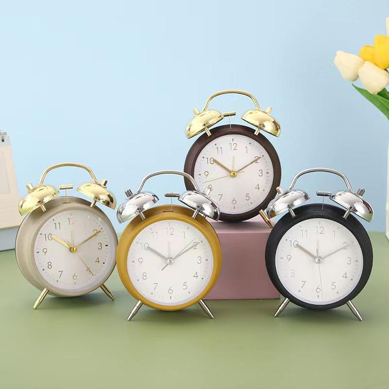 Metal bell, simple silent big bell, student bedside wake-up alarm clock, Yiwu alarm clock batch