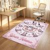 Cow Highland Theme Crystal Velvet Rug Personalized Custom Name Text Soft Floor Mat Home Decor