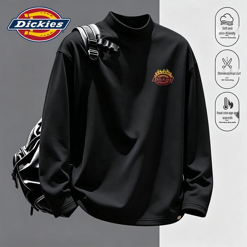 Dickies Men's Mock Neck Thermal Long Sleeve Tee