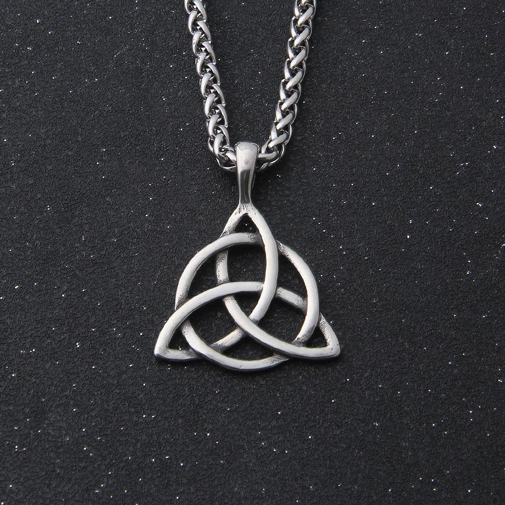 Подвески с кельтским узлом, подвески с тройным узлом викингов для мужчин, повседневные мужские украшения из нержавеющей стали