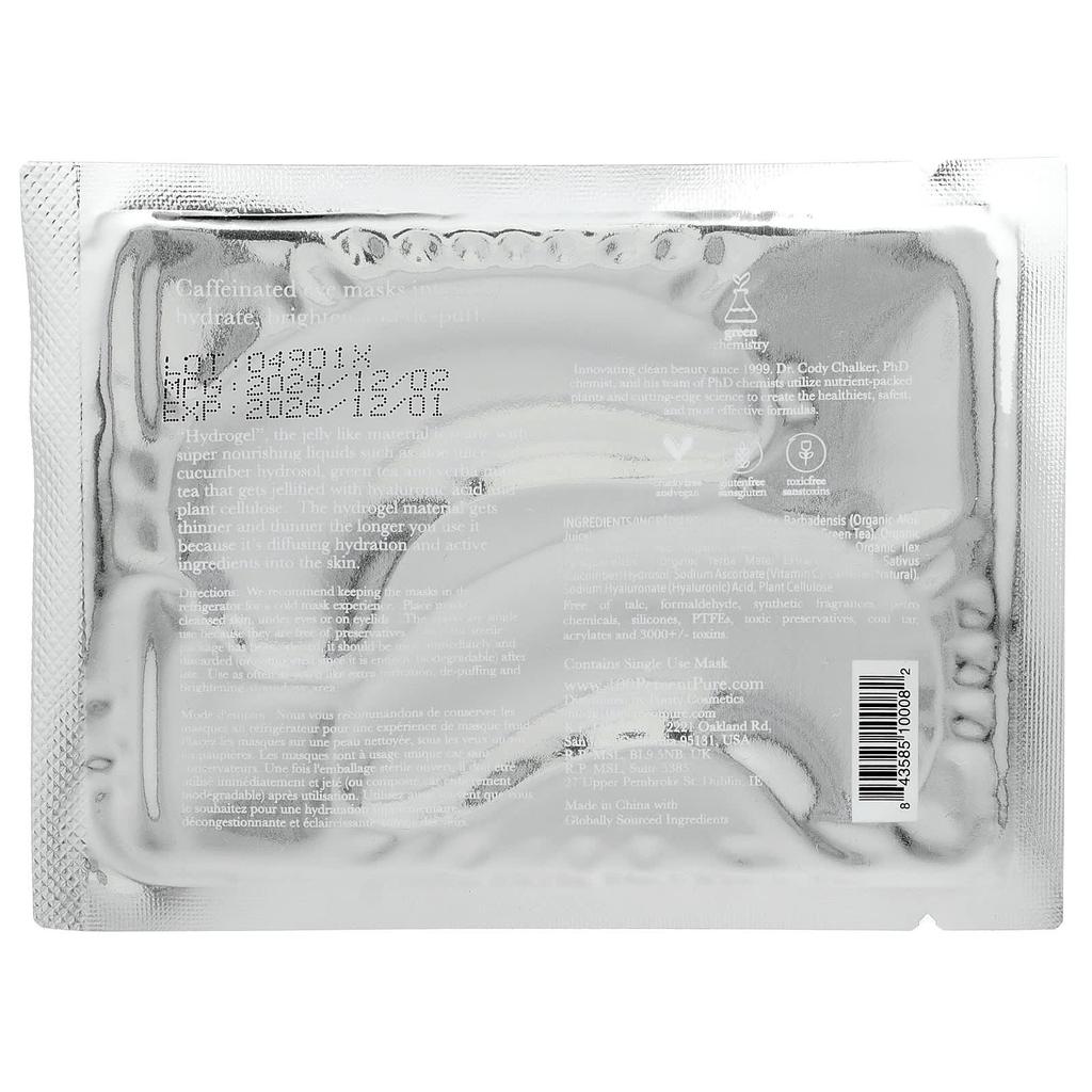 100% PURE Гидрогелевые маски для глаз Bright Eyes, 1 пара, 0,28 унции