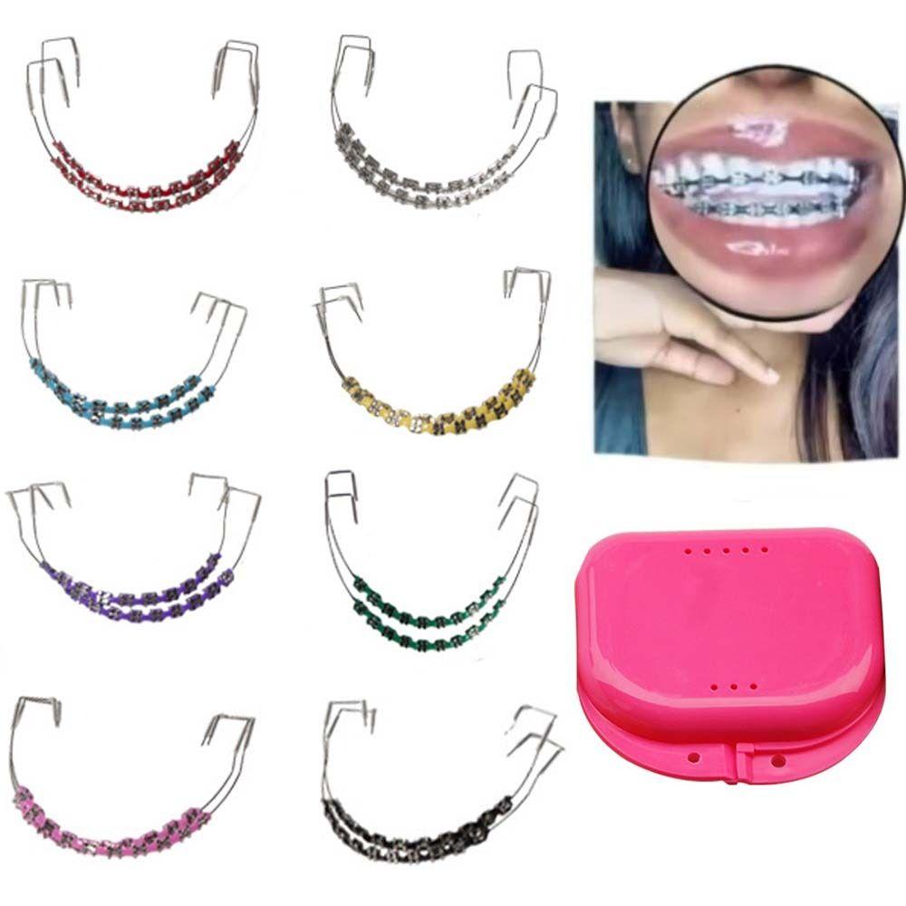 1 Set Dental Decorations Temporary Tooth Decoration Colorful Orthodontic Ligature Ties Oral Care