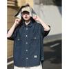 Japanese Retro Fashion Brand Summer Loose Denim Short Sleeved Shirt Artistic Youth Workwear Shirt Men'S And Women'S Layered Jacket