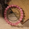 Розовый кристальный браслет Ручной работы Натуральный циркониевый браслет Бусины из кристальных камней Ювелирные изделия Подарки для женщин