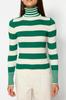 Женский модный новый свитер в полоску с трикотажным свитером