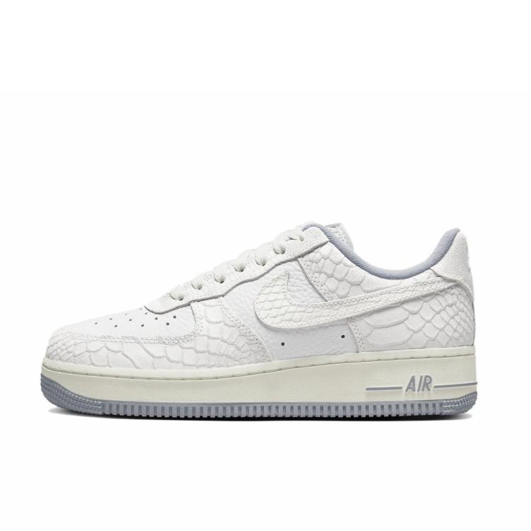 Nike Air Force 1 Slip Resistant Abrasion Resistant Low top Skateboard Shoes Women's White Gray DX2678-100(Team352-)