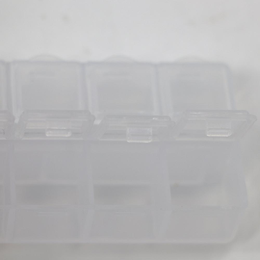 Plastic Plastic Box Organizer Transparent 10 Grid Square Box Packaging Tool Storage Boxes Storage