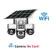 Трехлинзовая WiFi Солнечная Камера Безопасности, Умная Перезаряжаемая Система Наблюдения с HD Ночной Записью