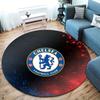 Круглый ковер Chelsea F, Ковер для гостиной, спальни, дивана, игровой комнаты, Нескользящий коврик для пола