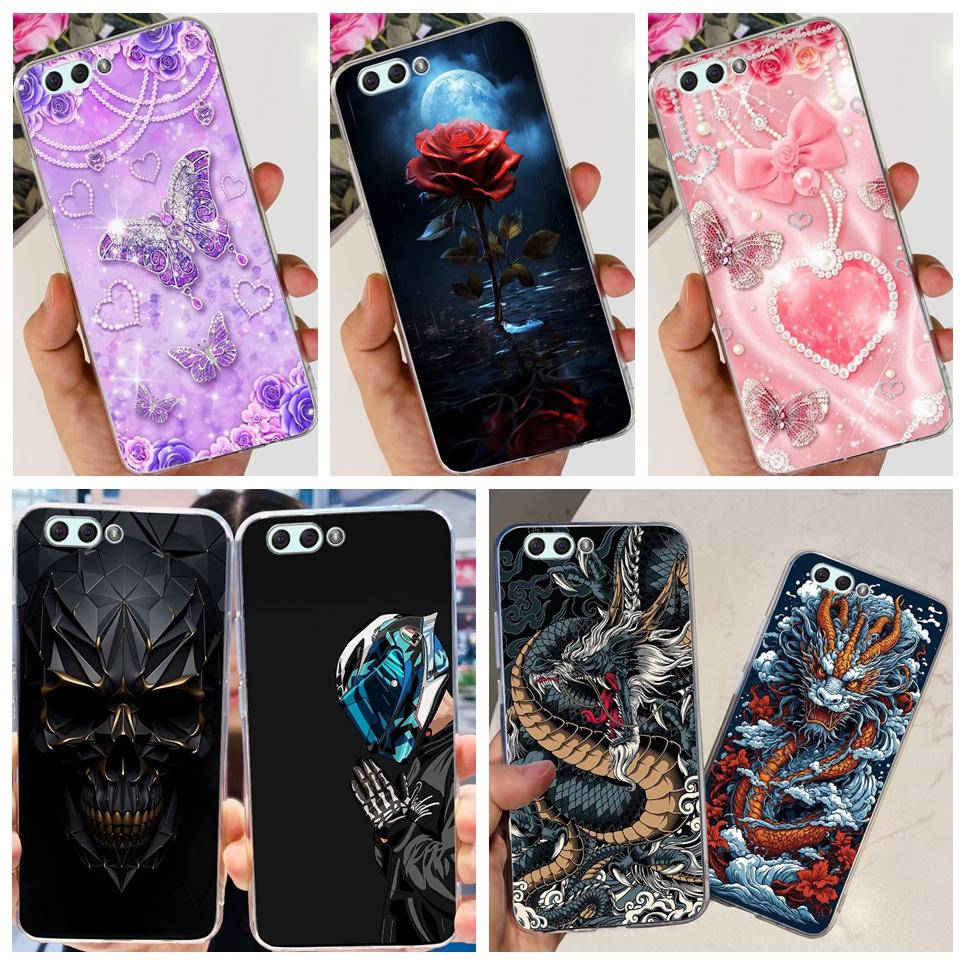 For ASUS ZENFONE 4 ZE554KL / 4 MAX ZC554KL Case Girly Flower Cartoon Dragone Design Transparent Soft Silicone Back Cover Coque