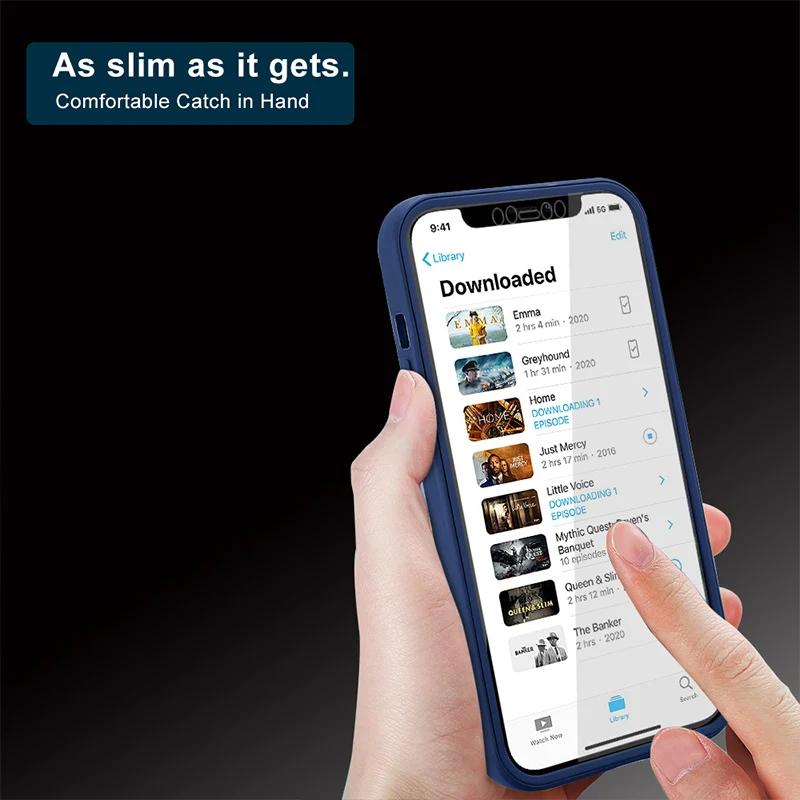 Прозрачный чехол-пленка 360 Full Wrap для iPhone 16 Pro Max 15 14 13 12 11 SE2/SE3 Xr Xs 7 8 Plus с защитой объектива, задняя крышка