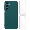 WANLONFENG RB3 Series For Samsung Galaxy A16 4G/5G Case with 2Pcs Screen Film Precise Lens Hole Soft TPU Phone Back Cover