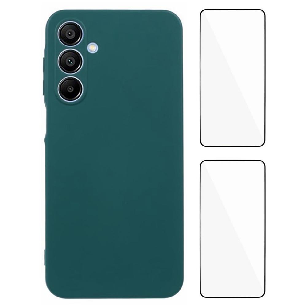 WANLONFENG RB3 Series For Samsung Galaxy A16 4G/5G Case with 2Pcs Screen Film Precise Lens Hole Soft TPU Phone Back Cover