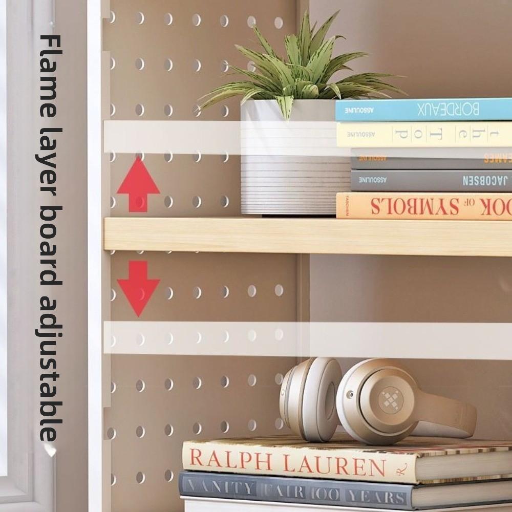 Новая Простая Дизайн Перфорированная Полка Книжный Шкаф Современный Стиль Открытый Сверху Настольная Полка Легкая Сборка Настольный Книжный Шкаф Домашний Офис