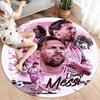 Lionel Messi Round Area Rug,Carpet Rug for Living Room Bedroom Sofa Playroom Decor,Non-slip Floor Mat