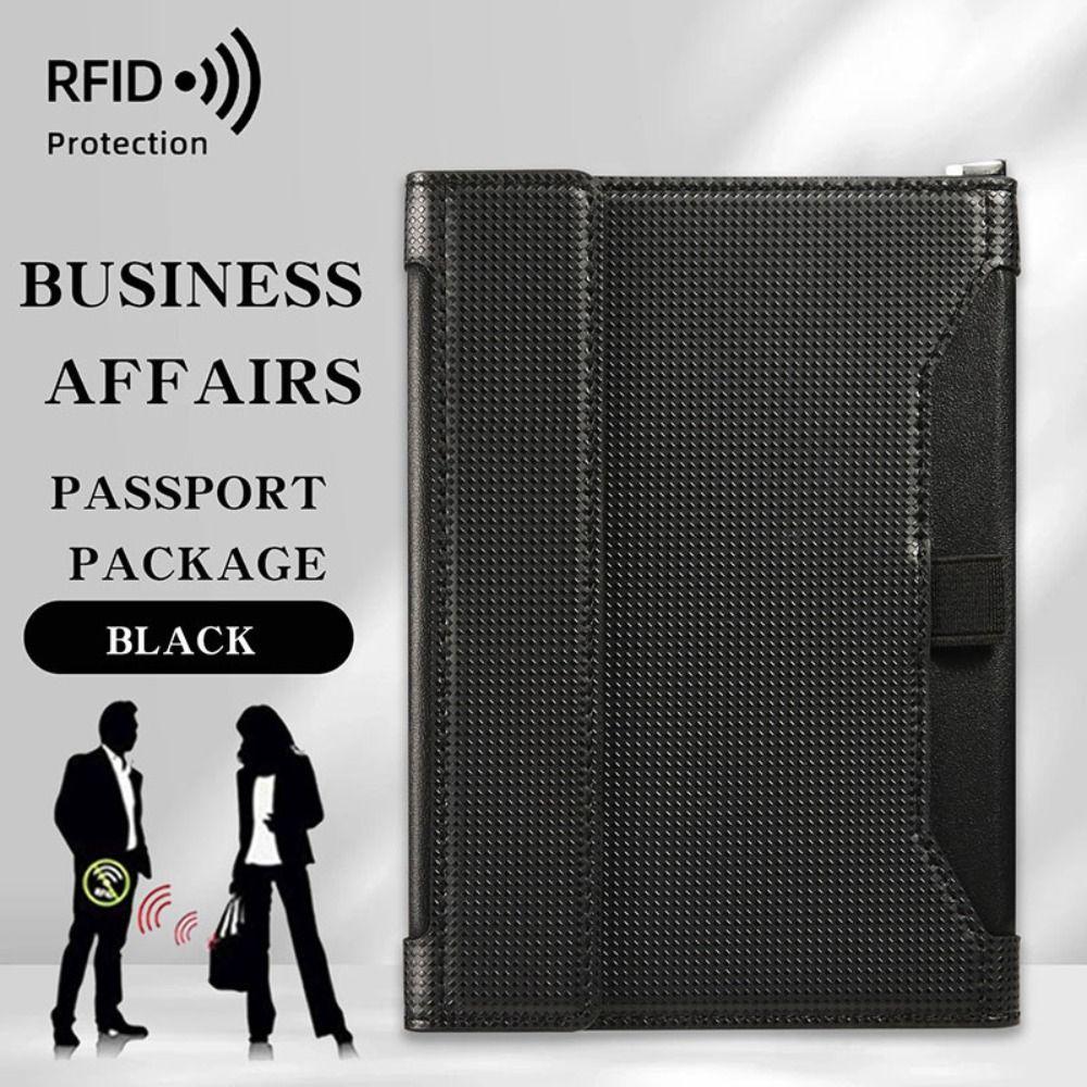 Новый Однотонный Держатель для Паспорта с RFID-Блокировкой, Слот для Билетов, Зажим, Защитный Чехол, Кожаная Сумка для Дорожных Карт