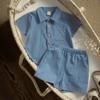 6M-4Y Summer Baby Boy Clothes Sets Toddler Infant Kid Solid Color Shirt Tops Shorts Casual Outfits Soft Summer Clothing